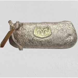 Carlos by Carlos Santana Y2K Crinkle Wristlet Clutch Wallet Metallic Holiday NIB